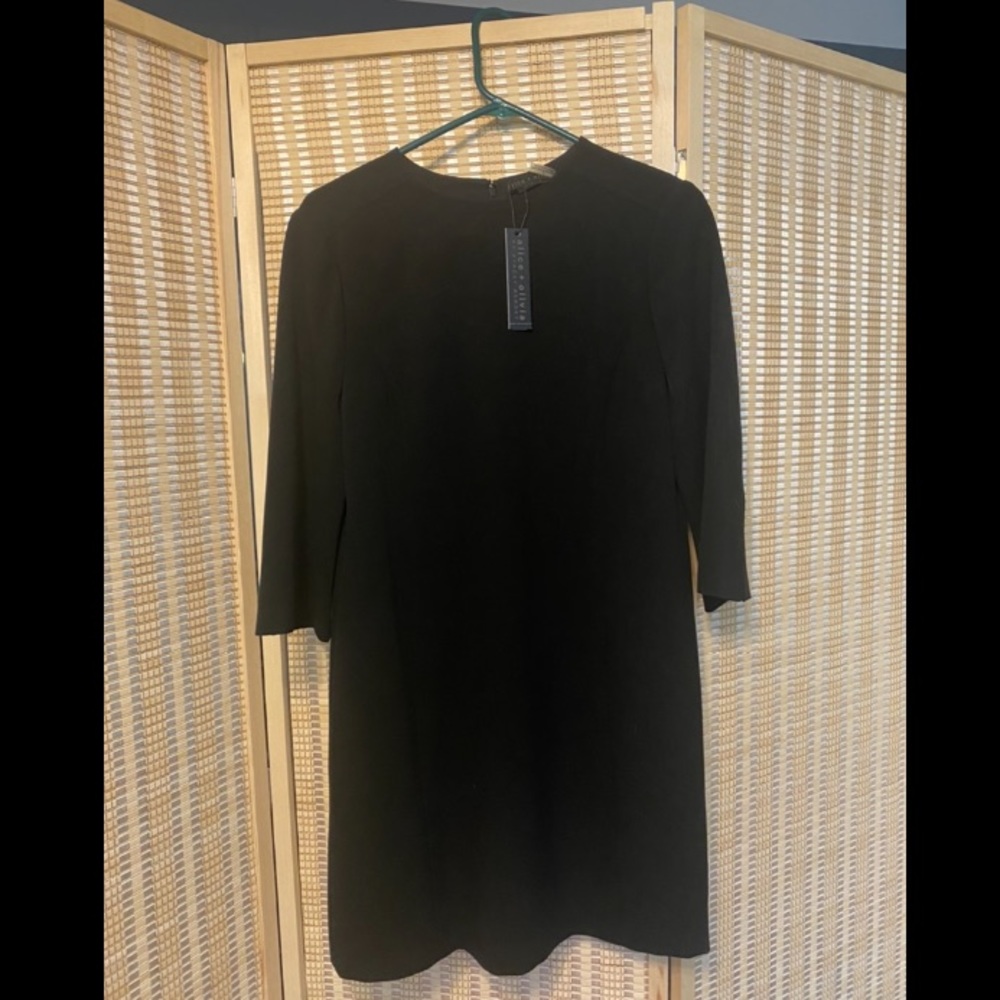 Alice & Olivia Gem 3/4 Sleeve Shift Dress